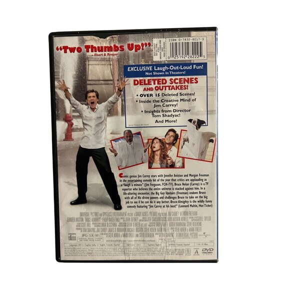 Bruce Almighty 2003 DVD Full Screen Jim Carrey Jennifer Aniston Comedy Pre-Owned - Picture 2 of 4